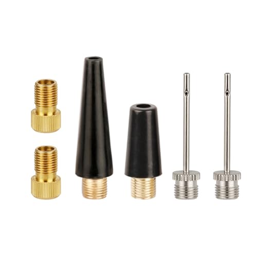 LEJIAJU Fahrrad Ventile Adapter Set Kugelpumpen Nadel Ersatz Luftdüse Pumpen Adapter Luftpumpen Zubehör Einfach zu bedienen von LEJIAJU