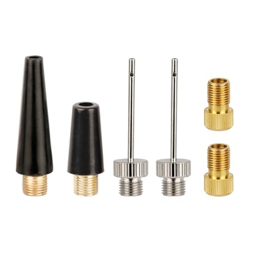 LEJIAJU Fahrrad Ventile Adapter Set Kugelpumpen Nadel Ersatz Luftdüse Pumpen Adapter Luftpumpen Zubehör Einfach zu bedienen von LEJIAJU