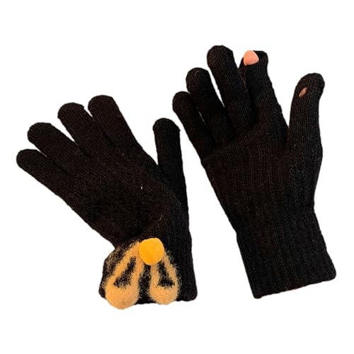 LEJIAJU Winter Strickhandschuhe Vollfinger Handschuhen Verdicken Outdoor Radfahren Skifahren Warm von LEJIAJU