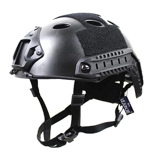 PJ Tactical Paintball Airsoft Helm Fast Militärhelm mit NVG-Halterung und seitlicher Führungsschiene von LEJUNJIE