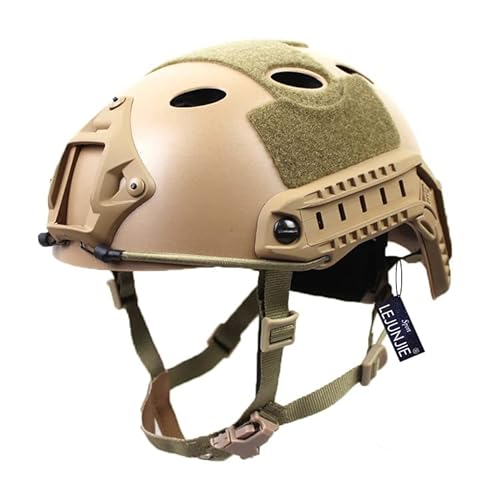 PJ Tactical Paintball Airsoft Helm Fast Militärhelm mit NVG-Halterung und seitlicher Führungsschiene von LEJUNJIE