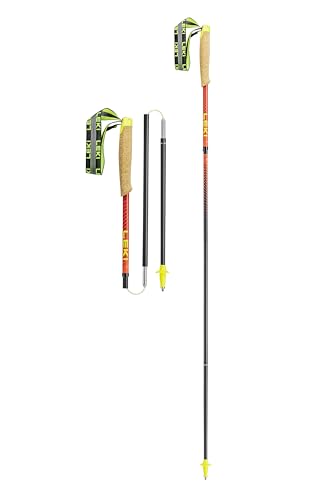 Leki Neotrail Pro FX.One Superlite Carbon Faltbare Leichte Trekkingstöcke für Wandern & Trail Running - Naturalcarbon-Brightred-Neonpink - 105 cm Leki Neotrail Pro FX.One Superlite Carbon Faltbare Leichte Trekkingstöcke für Wandern & Trail Running - Naturalcarbon-Brightred-Neonpink - 105 cm von LEKI