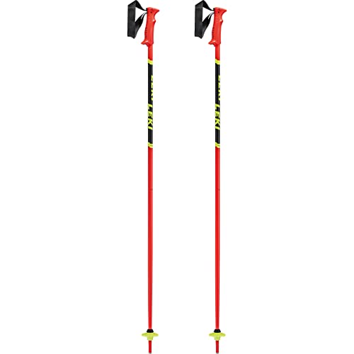 LEKI Kinder Racing Skistöcke, leuchtrot-schwarz-Neongelb, 100CM LEKI Kinder Racing Skistöcke, leuchtrot-schwarz-Neongelb, 100CM von LEKI