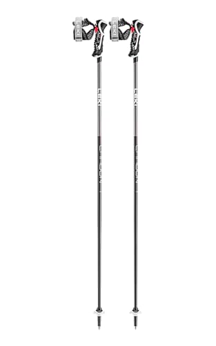 LEKI Carbon 14 3D Skistöcke, Black-Anthracite-red, 115CM von LEKI