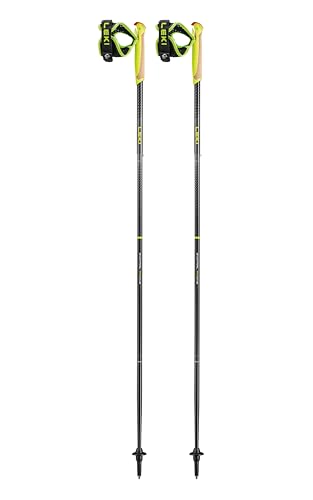 LEKI Evotrail FX.One TA Trailrunningstöcke, Black-Neonyellow-dk Anthracite, 125CM von LEKI