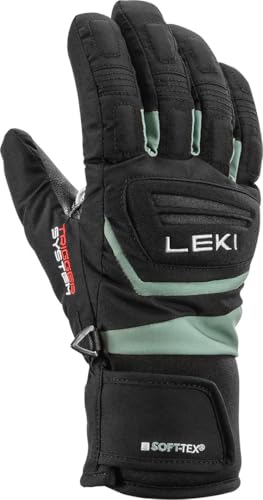 LEKI Griffin 3D JUNIOR Handschuh 2025 Black/Dusty Green, 6.0 von LEKI