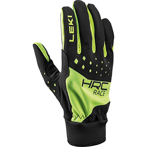 LEKI HRC Race Handschuhe, Black-neon Yellow, EU 8,5 von LEKI