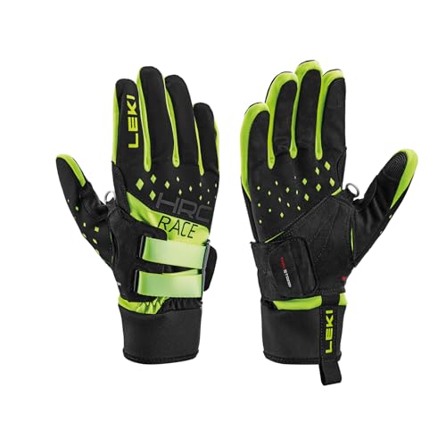 LEKI HRC Race Shark Handschuhe, Black-neon Yellow, EU 7 von LEKI