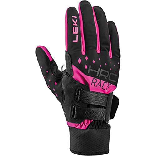 LEKI HRC Race Shark Schwarz - Leichter atmungsaktiver Langlauf Handschuh, Größe 6.5 - Farbe Black - Pink LEKI HRC Race Shark Schwarz - Leichter atmungsaktiver Langlauf Handschuh, Größe 6.5 - Farbe Black - Pink von LEKI
