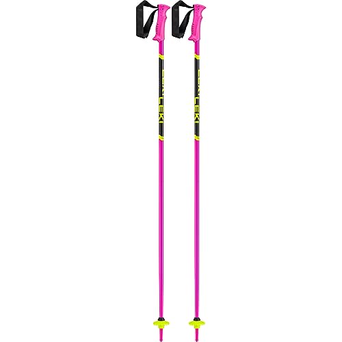 LEKI Kinder Racing Kids Skistöcke, neonpink-Black-Neonyellow, 90cm LEKI Kinder Racing Kids Skistöcke, neonpink-Black-Neonyellow, 90cm von LEKI