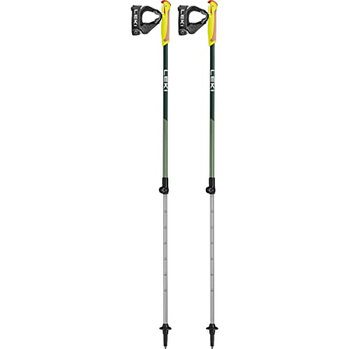 Leki Walker XS Stöcke, Green metallic-olivgreen-White, 80-110cm von LEKI