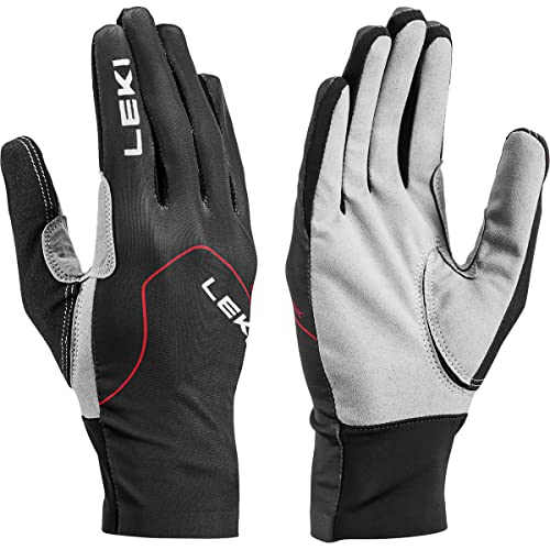 LEKI Nordic Skin Handschuhe, Black-red-Graphite, EU 7.5 von LEKI