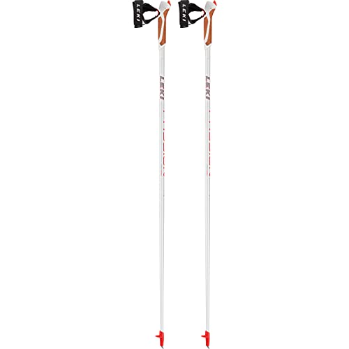 LEKI Unisex – Erwachsene Passion Nordic Walking Stöcke Anthracite-Neon Red, 100 von LEKI