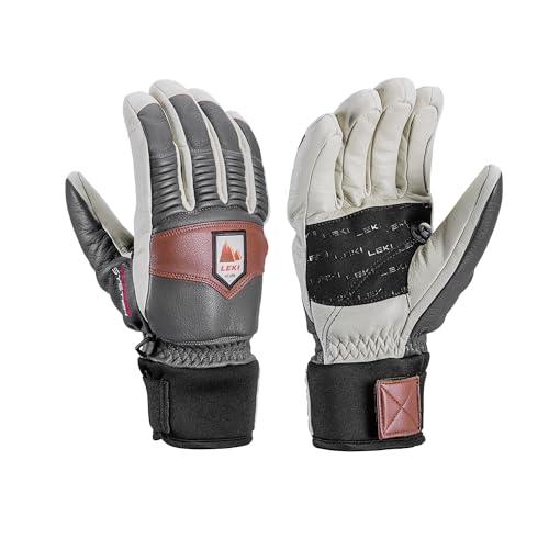 LEKI Patrol 3D Handschuhe, Graphite-Off White-Maroon, EU 7 von LEKI