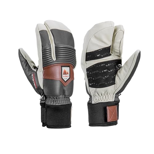 LEKI Patrol 3D Handschuhe, Graphite-Off White-Maroon, EU 8 von LEKI