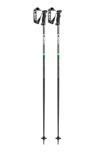 LEKI QNTM Skistöcke, Black-Anthracite-Neongreen, 120CM von LEKI