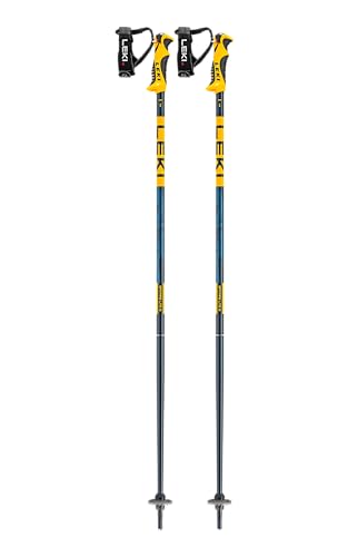 LEKI Spitfire LITE S Skistock mit Trigger S System Collection 2023/24 (110 cm, Denimblue-aegeanblue-mustardyellow) von LEKI