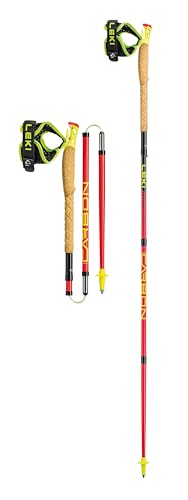 LEKI Ultratrail FX.One Trail Running Stöcke, Bright red-Black-Neonyellow, 110 cm von LEKI