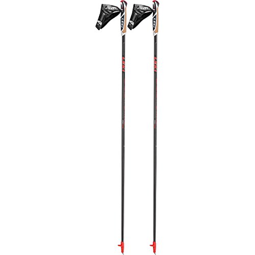 Leki Platinium Nordic-Walking-Stock Visible Carbon/White/Red 110 cm von LEKI