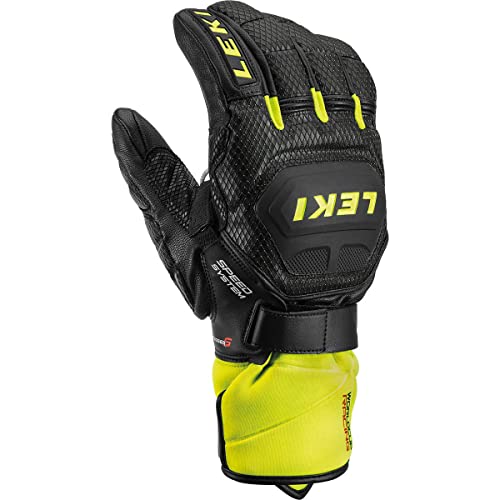 LEKI Worldcup Race Flex S Speed Handschuhe, Black-Ice Lemon, EU 11 von LEKI