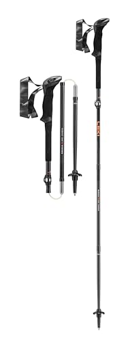 Leki Makalu FX.One Carbon Wanderstöcke, Black-naturalcarbon-orange, 120CM von LEKI