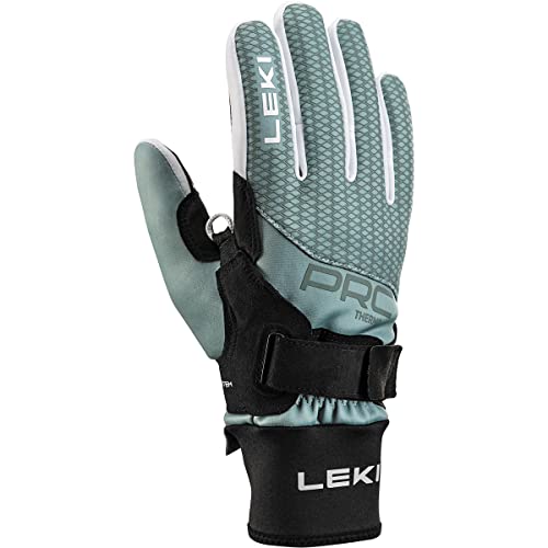LEKI Damen PRC ThermoPlus Shark Handschuhe, Black-Ice Green, EU 8 von LEKI