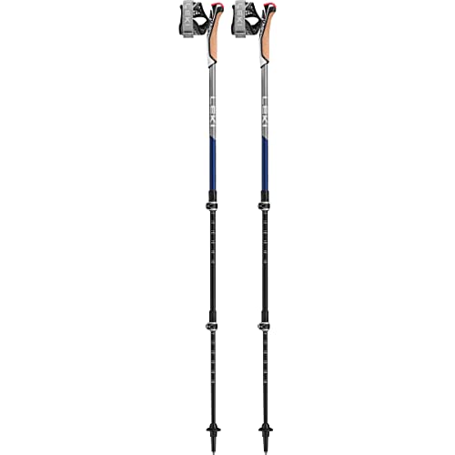 Leki Traveller Carbon Stöcke, midnightblue-Dark metallic, 90-130cm von LEKI