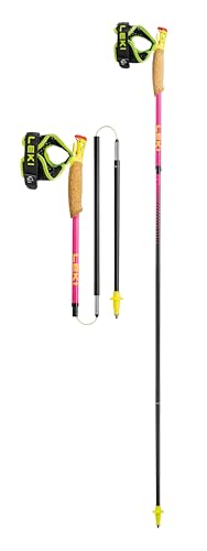 LEKI Ultratrail FX.One Superlite Trailrunningstöcke, neonpink-Neonyellow-Natural, 125CM von LEKI