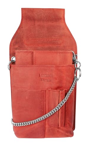 LEONARDO VERRELLI Kellner-Geldbörse aus Leder in rot mit großem Münzfach Damen Herren Portemonnaie mit oder ohne Holster und Kette LEONARDO VERRELLI Kellner-Geldbörse aus Leder in rot mit großem Münzfach Damen Herren Portemonnaie mit oder ohne Holster und Kette von LEONARDO VERRELLI