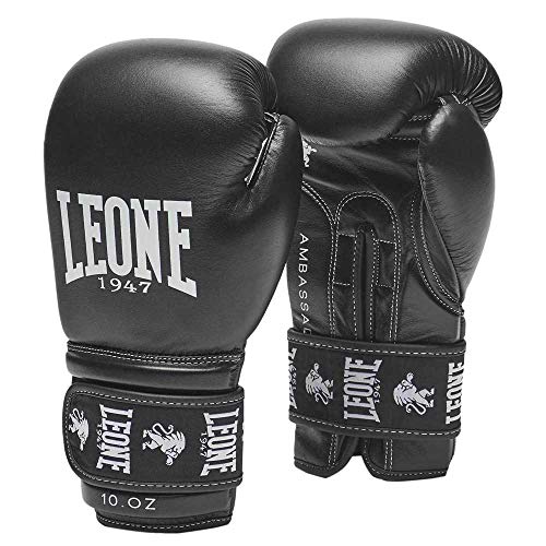 LEONE 1947 Ambassador Boxhandschuhe Unisex Erwachsene, Schwarz, 14 oz von LEONE 1947