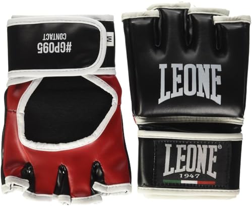 LEONE 1947, Kontakt MMA-Handschuhe, Unisex-Erwachsene, Schwarz, L, GP095 von LEONE 1947