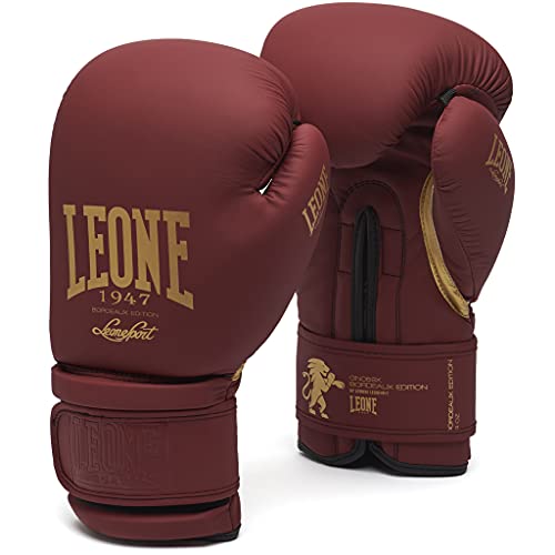 LEONE 1947, Boxhandschuhe der Bordeaux-Edition, Unisex-Erwachsene, Bordeaux, 14 OZ, GN059X von LEONE 1947