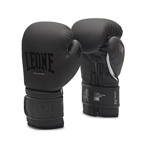 LEONE 1947, Black Edition Boxhandschuhe, Frau, Schwarz, 10M, GN059 von LEONE 1947