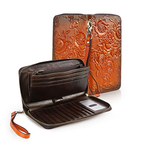 LETEULO Geldbörse Damen Leder Gross Frauen Clutch Portemonnaie Mit RFID Schutz Groß Geldbeutel Lang Portmonee mit 17 Kartenfächer LETEULO Geldbörse Damen Leder Gross Frauen Clutch Portemonnaie Mit RFID Schutz Groß Geldbeutel Lang Portmonee mit 17 Kartenfächer von LETEULO