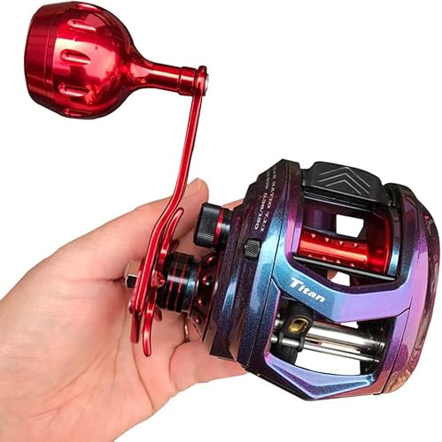 Slow Pitch Jiggerolle Max Drag 17 kg Übersetzung 7,1:1 Aluminium Metall 11+1BB Baitcast-Rolle Fiber Drag Power Casting Shore Angelrolle Salzwasser Rolle (S: Linkshänder) von LEVABE