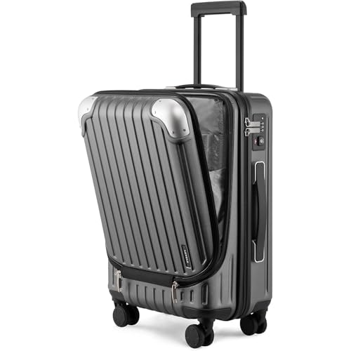 LEVEL8 Koffer Trolleys Hartschalen Leicht ABS+ PC Handgepäck Hartschalen-Koffer Trolley Rollkoffer Reisekoffer,TSA, 4 Rollen, 55 cm, 36 Liter, Grau LEVEL8 Koffer Trolleys Hartschalen Leicht ABS+ PC Handgepäck Hartschalen-Koffer Trolley Rollkoffer Reisekoffer,TSA, 4 Rollen, 55 cm, 36 Liter, Grau von LEVEL8