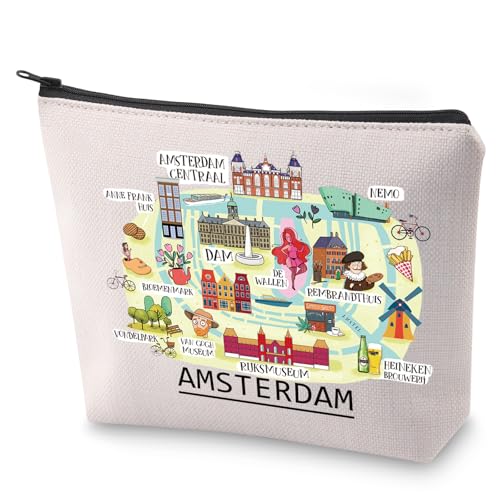 AMSTERDAM MAK-TASCHE MAKEUP-Tasche Niederlande Reisegeschenk Amsterdam Pride Canvas Reißverschlusstasche Amsterdam Souvenirs Geschenke, Amsterdam AMSTERDAM MAK-TASCHE MAKEUP-Tasche Niederlande Reisegeschenk Amsterdam Pride Canvas Reißverschlusstasche Amsterdam Souvenirs Geschenke, Amsterdam von LEVLO
