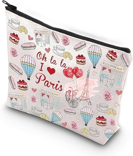 LEVLO Eiffelturm Reisetasche Paris Liebhaber Geschenk Urlaub Reise Geschenk Niedliche Paris Make-up Tasche Paris Frankreich Kosmetiktasche Oh La La I Love Paris, Oh La La I Love Paris Ku, modisch LEVLO Eiffelturm Reisetasche Paris Liebhaber Geschenk Urlaub Reise Geschenk Niedliche Paris Make-up Tasche Paris Frankreich Kosmetiktasche Oh La La I Love Paris, Oh La La I Love Paris Ku, modisch von LEVLO