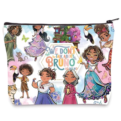 LEVLO Kosmetiktasche mit Aufschrift "We Don't Talk About Bruno", Mirabel & Isabela & Luisa, mit Reißverschluss, Geschenk, Über Bruno, Kosmetiktasche von LEVLO