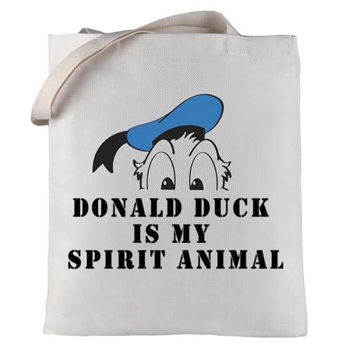 LEVLO Lustige Enten-Kosmetiktasche, Make-up-Tasche, Entenliebhaber, Geschenk, Ente ist mein Geist, Tier-Make-up-Tasche mit Reißverschluss für Frauen und Mädchen, Donald Spirit Tragetasche von LEVLO