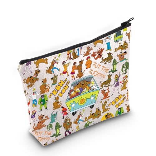 LEVLO Make-up-Tasche mit Cartoon-Hundemotiv, Geschenk, Cartoon-Hunde-Make-up, Reißverschluss, Fanartikel, Ruh Roh Tasche, Tragetasche von LEVLO