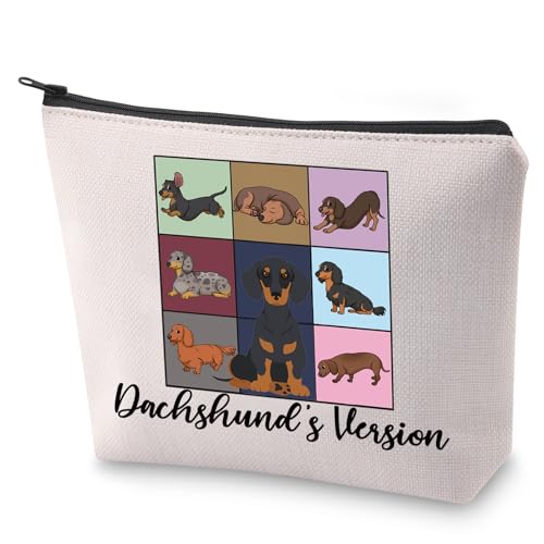 LEVLO Wiener Kosmetiktasche mit Dackel-Motiv, Geschenk für Dackel-Liebhaber, Dackel-Version LEVLO Wiener Kosmetiktasche mit Dackel-Motiv, Geschenk für Dackel-Liebhaber, Dackel-Version von LEVLO