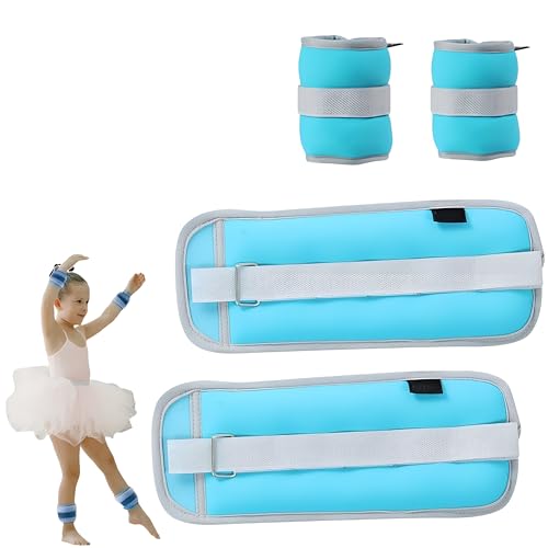 LEXICANMHS Gewichtsmanschetten 2PCS, Verstellbares Fußgelenkgewichte Set, Fuß-/Handgelenkgewicht Manschetten, 2 x 0.25KG/0.5KG,Geeignet für Anfänger und Kinder Tanzen Bewegung, Gehen, Joggen,Blau LEXICANMHS Gewichtsmanschetten 2PCS, Verstellbares Fußgelenkgewichte Set, Fuß-/Handgelenkgewicht Manschetten, 2 x 0.25KG/0.5KG,Geeignet für Anfänger und Kinder Tanzen Bewegung, Gehen, Joggen,Blau von LEXICANMHS