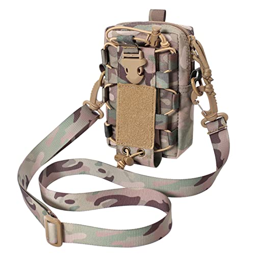 Kompakte Outdoor-Hüfttasche für Wasserflaschen, Handy-Tasche mit Schultergurt für Camping, Wandern, Angeln, A von LEYILE