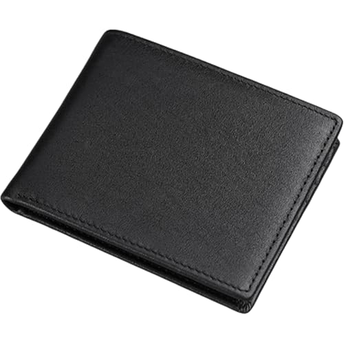 LEYILE Vintage Herren Business Leder Blockierung Geldbörse mit Münzfach und Kartenfächern Kurze Geldbörse für Männer Münzfach, C, 12* 9* 1cm von LEYILE