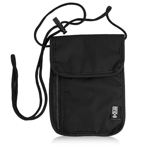 Brustbeutel Brusttasche mit Rfid Schutz,Anti-Diebstahl Unisex Reisegeldbeutel,Leichte Reisegeldbeutel Tasche Sicherheit Umhängegeldbeutel für Passport,Kreditkarten,Münzen und Reise Zubehör (Schwarz) Brustbeutel Brusttasche mit Rfid Schutz,Anti-Diebstahl Unisex Reisegeldbeutel,Leichte Reisegeldbeutel Tasche Sicherheit Umhängegeldbeutel für Passport,Kreditkarten,Münzen und Reise Zubehör (Schwarz) von LFBEST