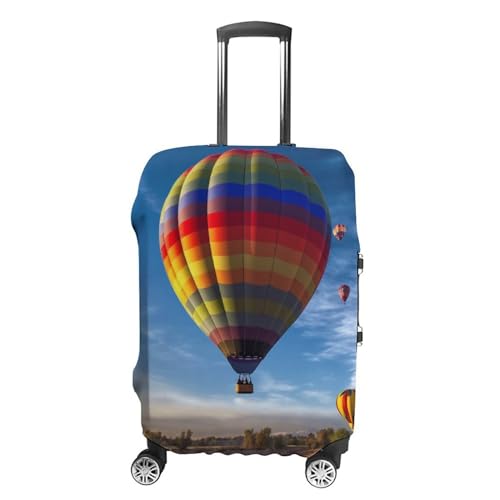 LFDSEPYM Gepäckabdeckung, Reisekoffer-Abdeckung, elastisch, waschbar, Gepäckschutz mit Reißverschluss, Heißluftballon, kratzfest, Koffer-Schutz, lustige Gepäckhülle für Koffer 48,3 - 81,3 cm, von LFDSEPYM