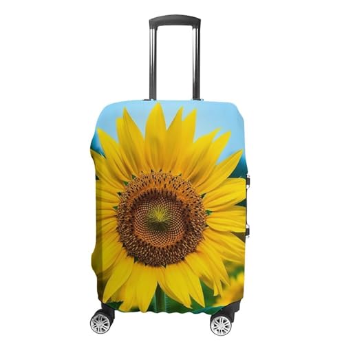 LFDSEPYM Gepäckabdeckung, Reisekoffer-Abdeckung, elastisch, waschbar, Gepäckschutz mit Reißverschluss, schöne Sonnenblume, kratzfester Koffer-Schutz, lustige Gepäckhülle für Koffer 48,3 - 81,3 cm, von LFDSEPYM