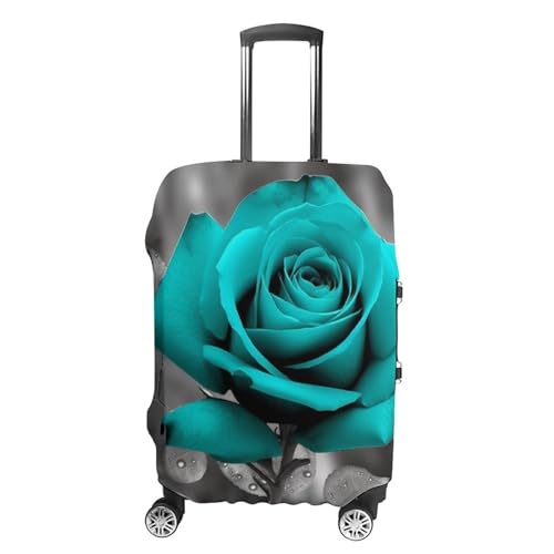 LFDSPYJE Gepäckabdeckung, Reisekoffer-Bezug mit seitlichem Reißverschluss, blaugrün, grau, Rose, elastisch, waschbar, Koffer-Schutz, kratzfest, dekorativ, Gepäckschutz für 48,3 - 81,3 cm Koffer, von LFDSPYJE