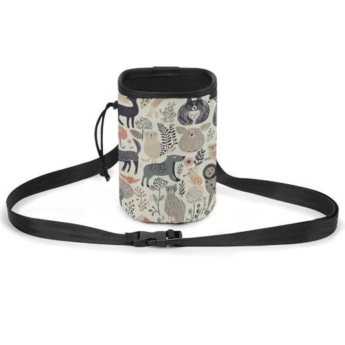 Hundeleckerli-Tasche mit Tiermuster, Trainingstasche für Leckerlis, Hundetrainingstasche, Tiermuster, Einheitsgröße, Hundetrainingstasche von LFDSYEOQ